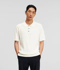 KL MONOGRAM KNITTED POLO SHIRT