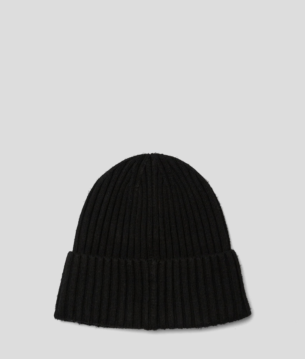 LOGO RIBBED BEANIE