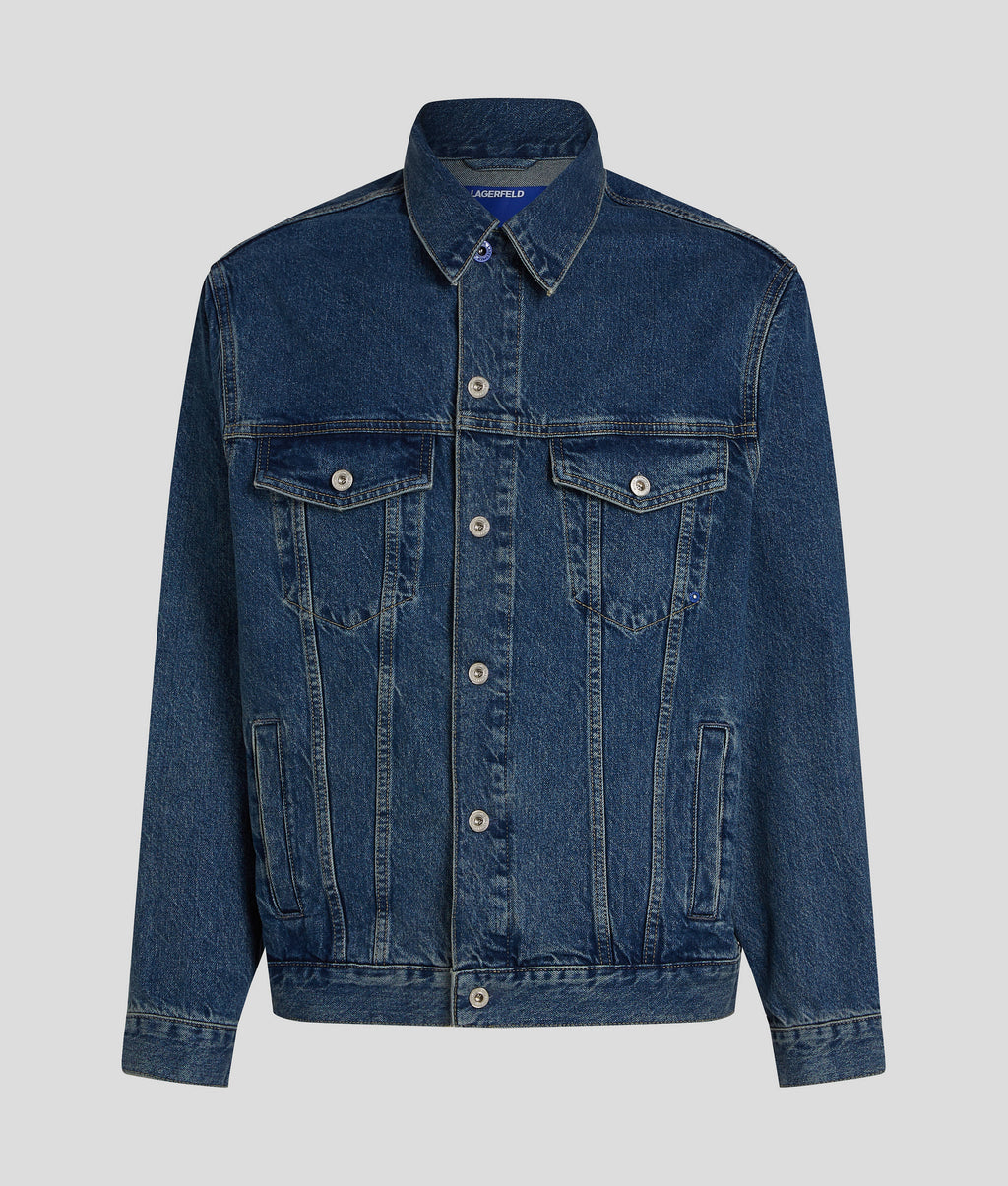 RELAXED-FIT MONOGRAM DENIM JACKET