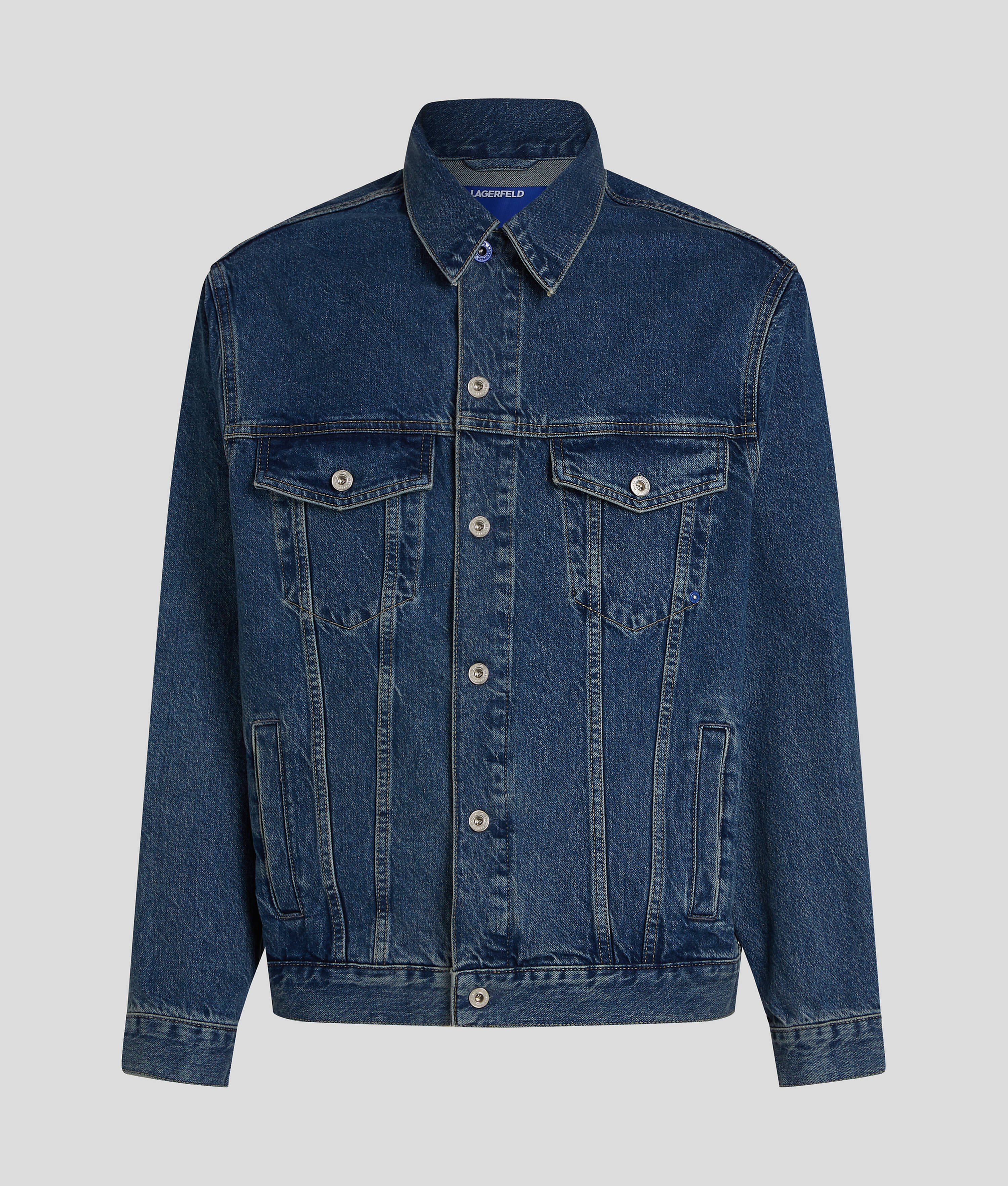 RELAXED-FIT MONOGRAM DENIM JACKET