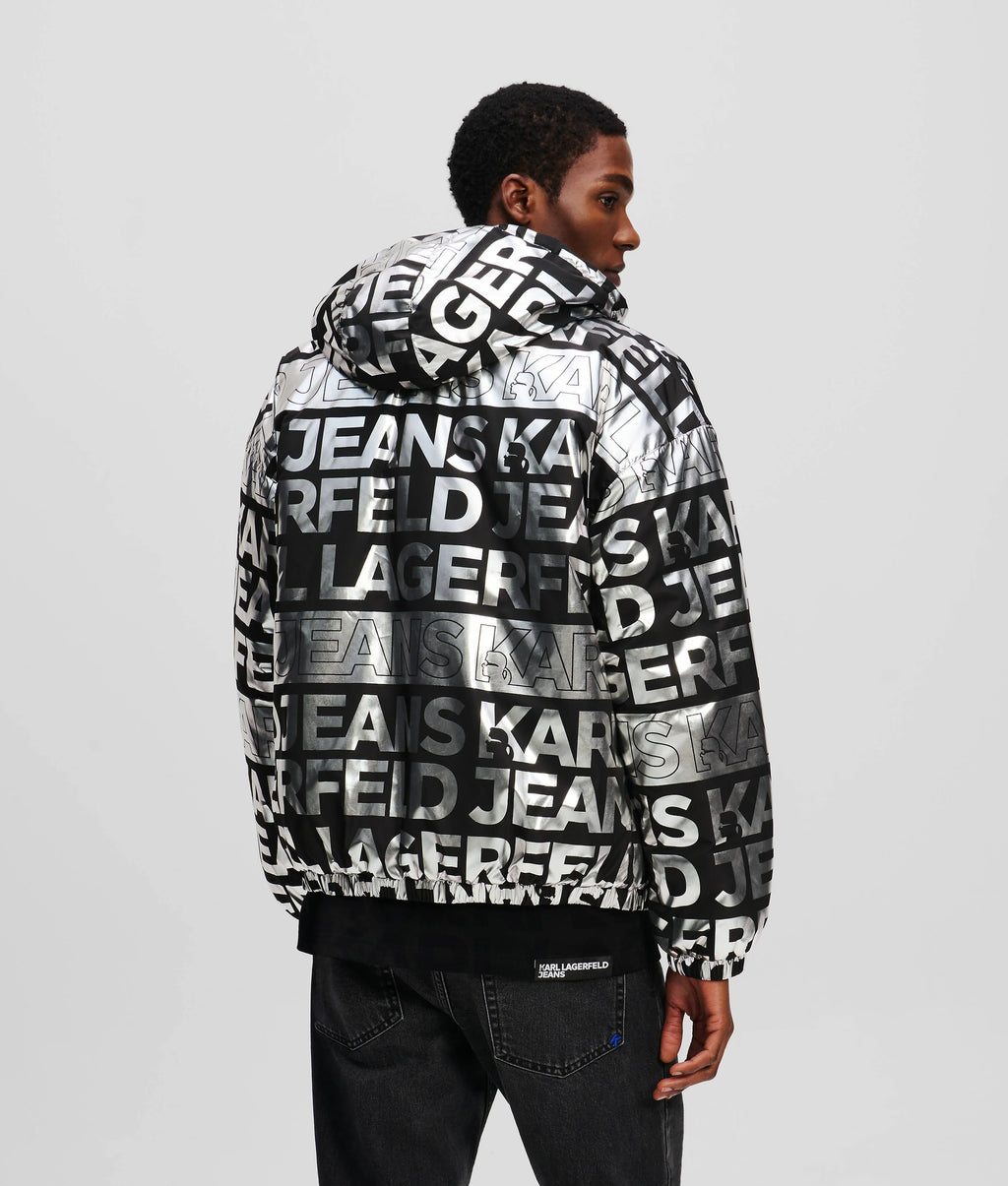 ALL-OVER LOGO PADDED JACKET
