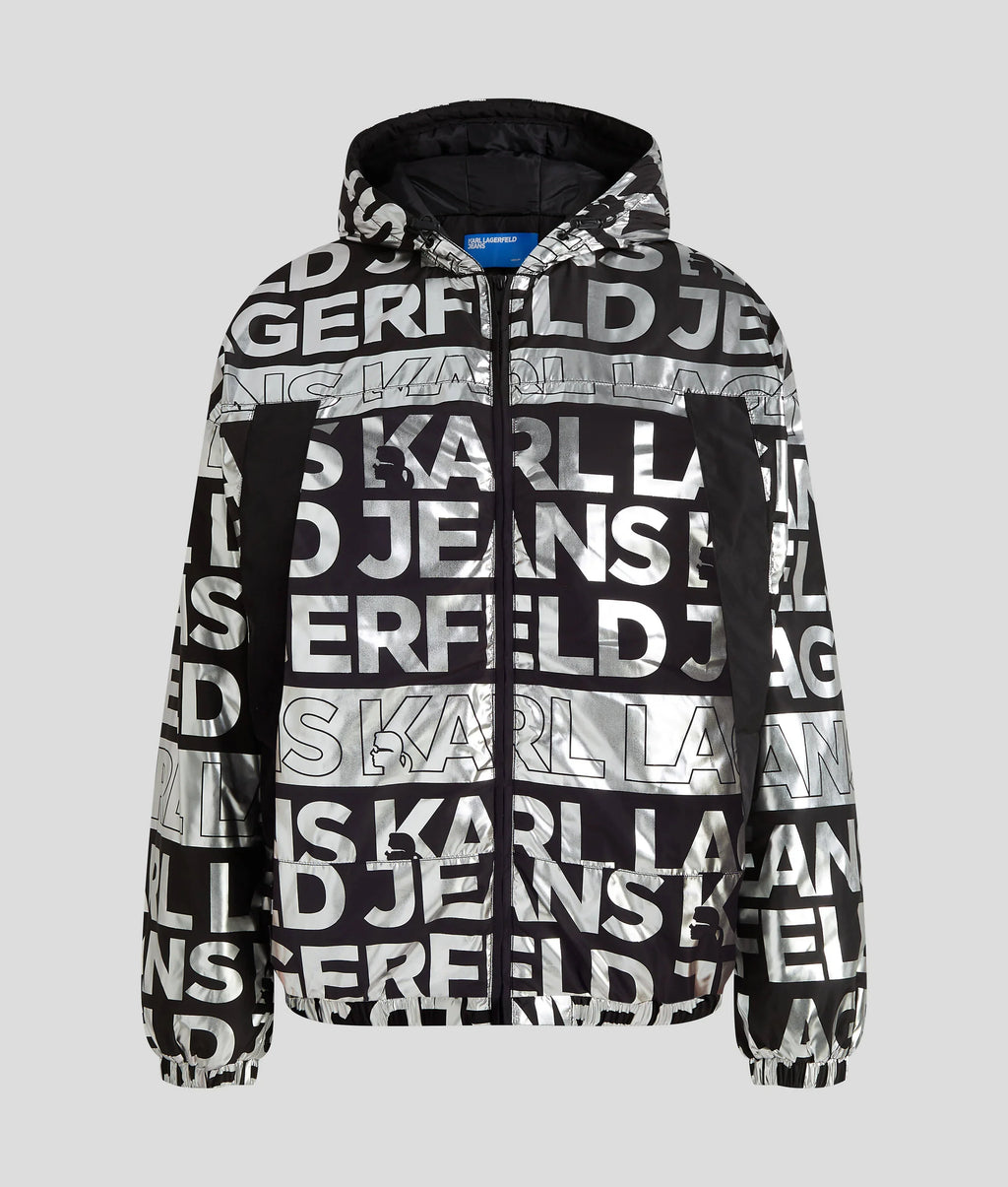 ALL-OVER LOGO PADDED JACKET