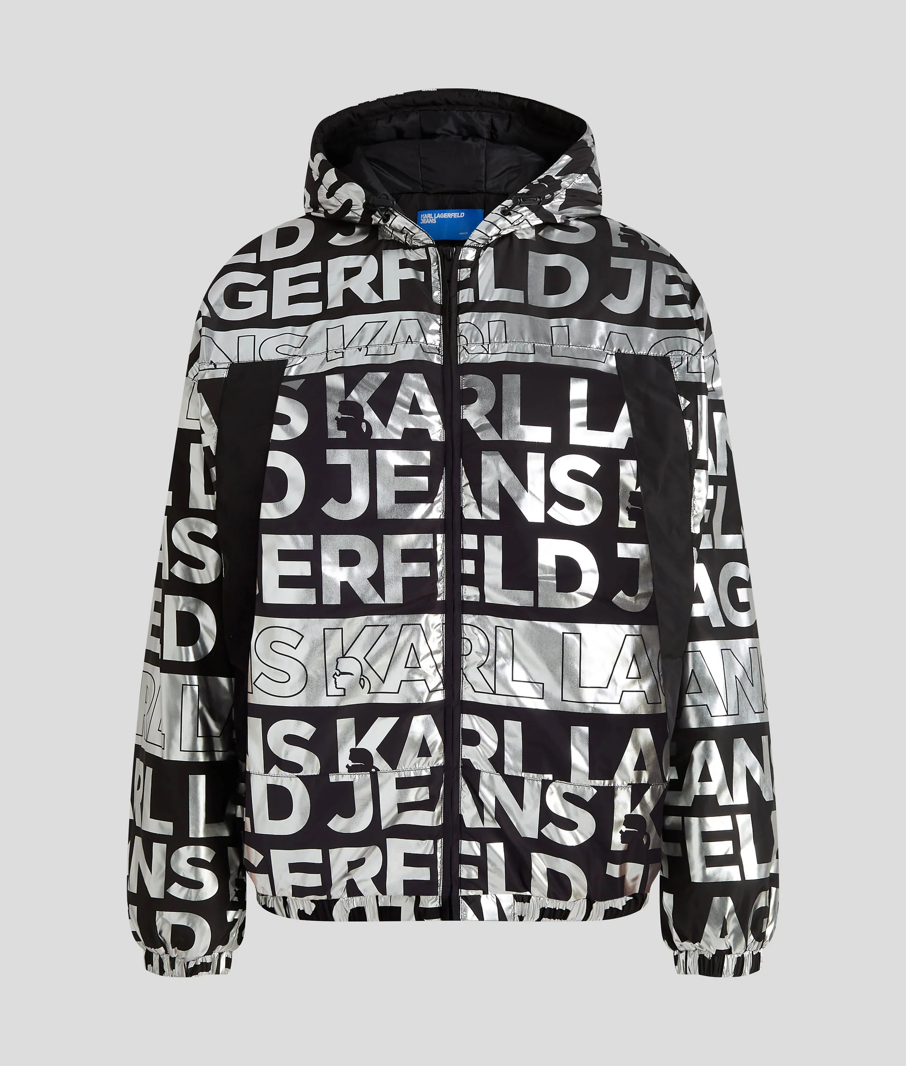 ALL-OVER LOGO PADDED JACKET