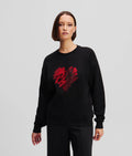 K/HEART RHINESTONE SWEATSHIRT