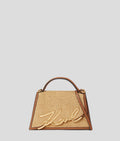 K/SIGNATURE MEDIUM RAFFIA CROSSBODY BAG