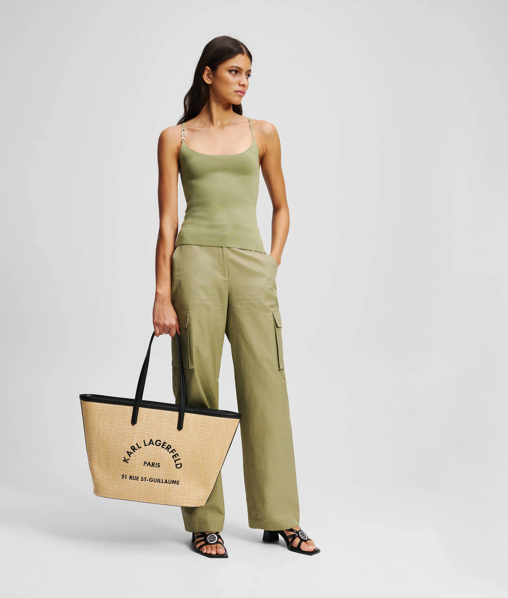 RUE ST-GUILLAUME RAFFIA TOTE BAG