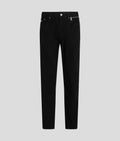 ZIP-DETAIL TAPERED JEANS