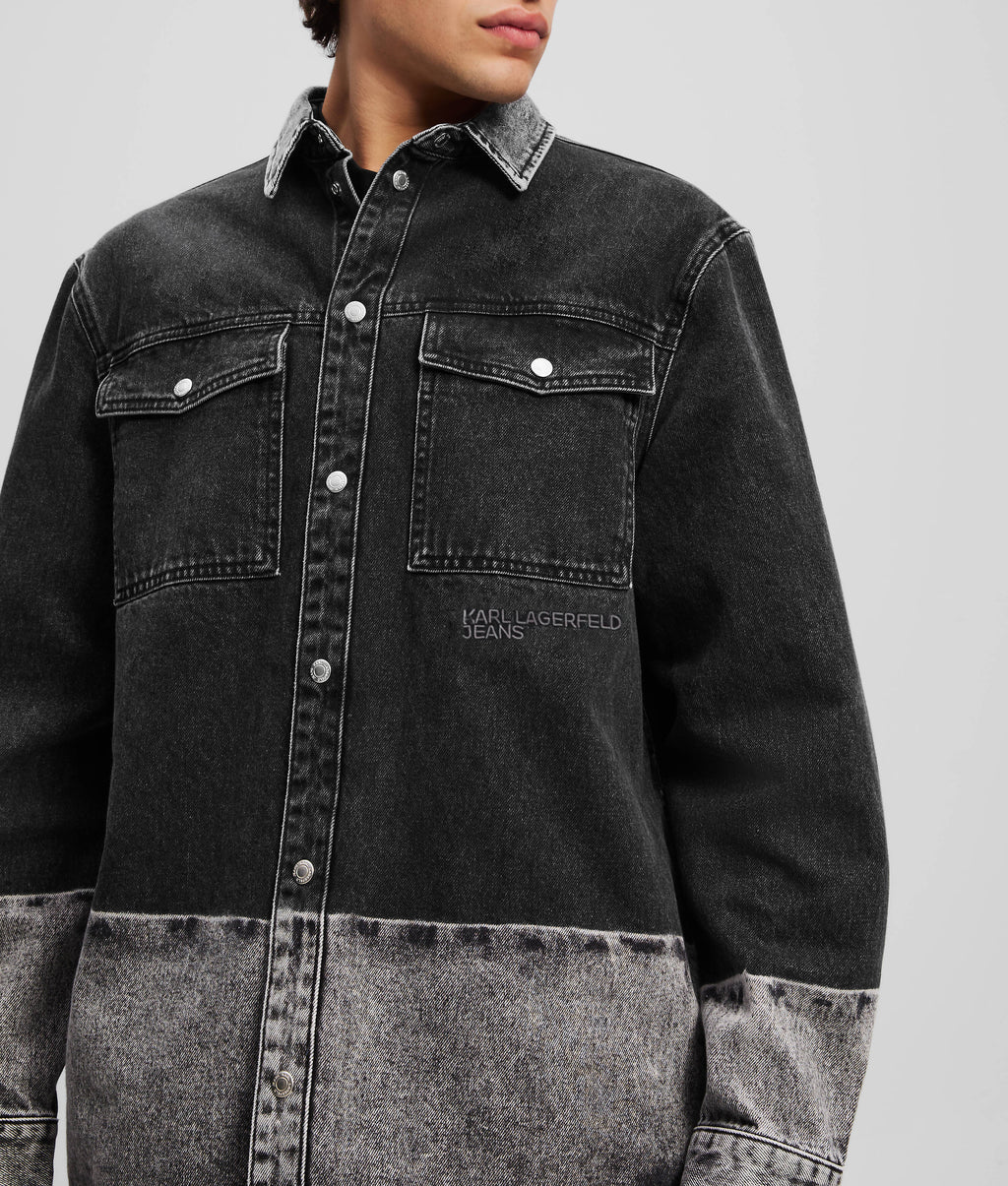 OMBRE DENIM OVERSHIRT