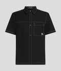 SHORT-SLEEVED CONTRAST STITCH SHIRT