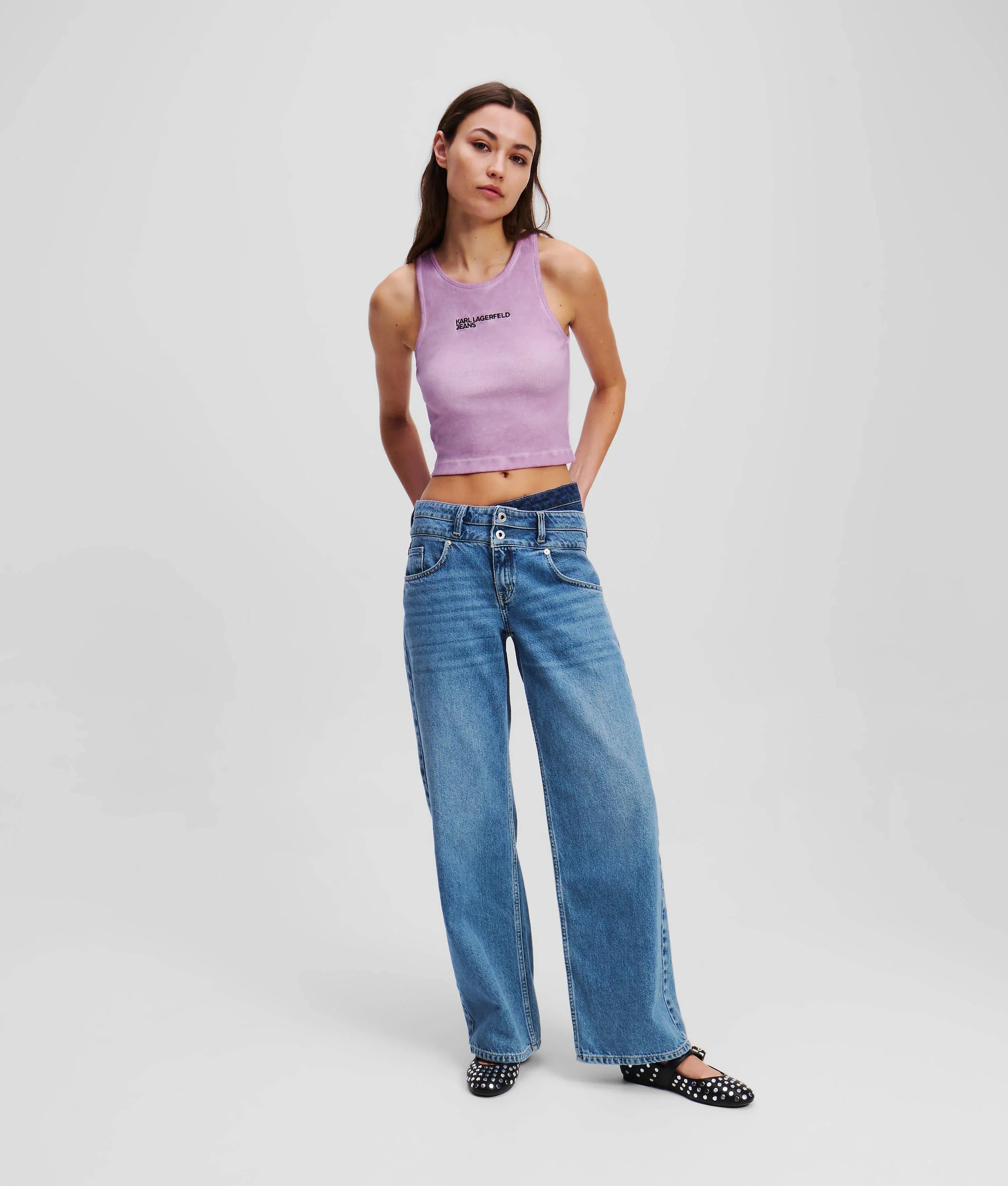 DOUBLE-WAIST RELAXED JEANS