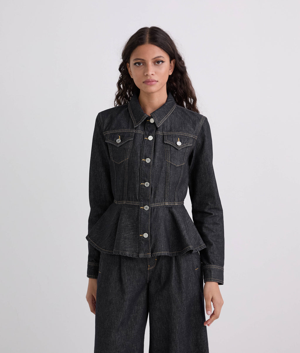 CONTRAST STITCH DENIM JACKET