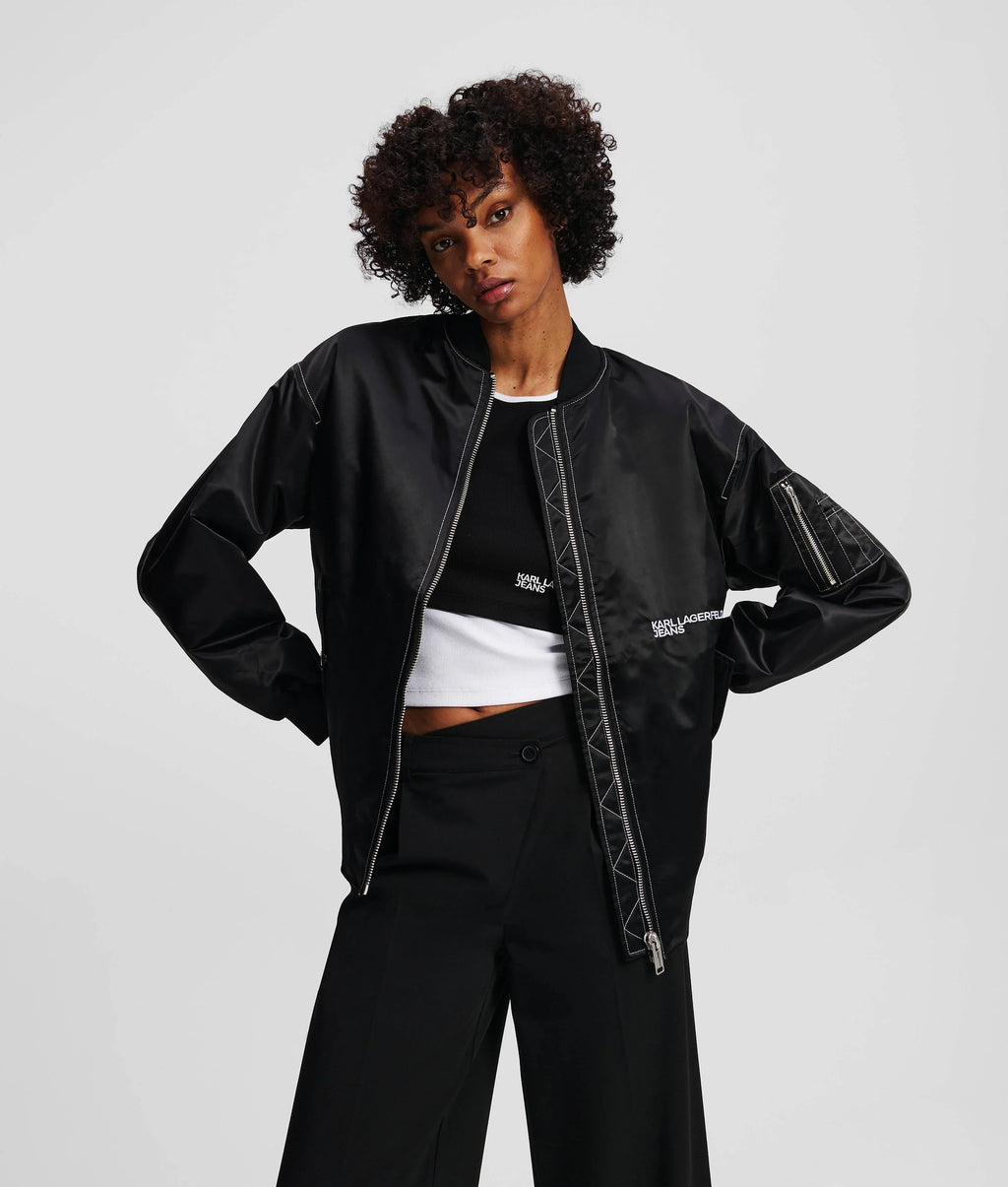 OVERSIZED SATIN BOMBER