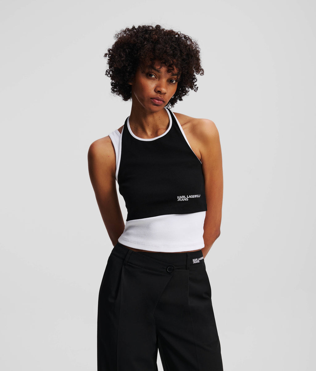LAYERED RIBBED TANK TOP
