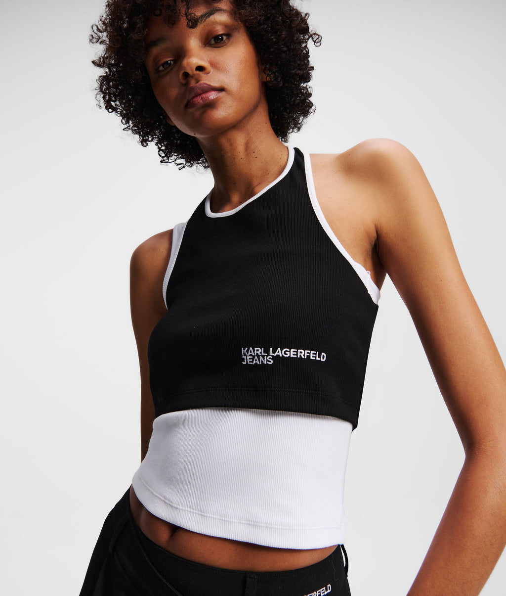 LAYERED RIBBED TANK TOP