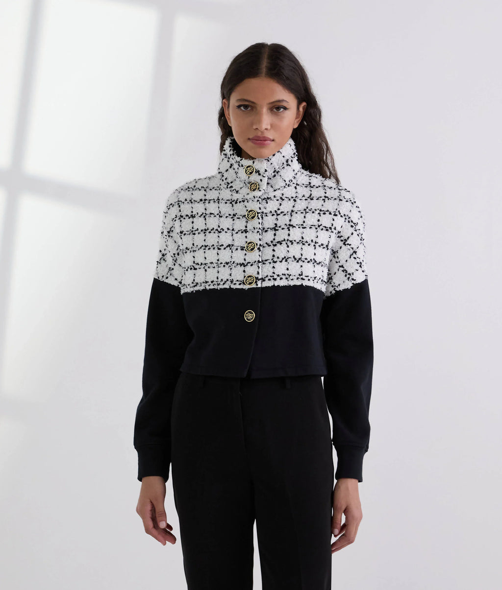 BOUCLÉ SWEAT JACKET