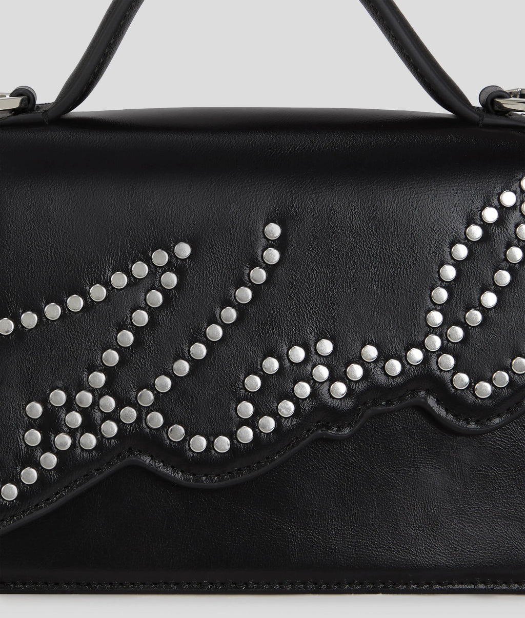 K/SIGNATURE SMALL STUDDED CROSSBODY BAG