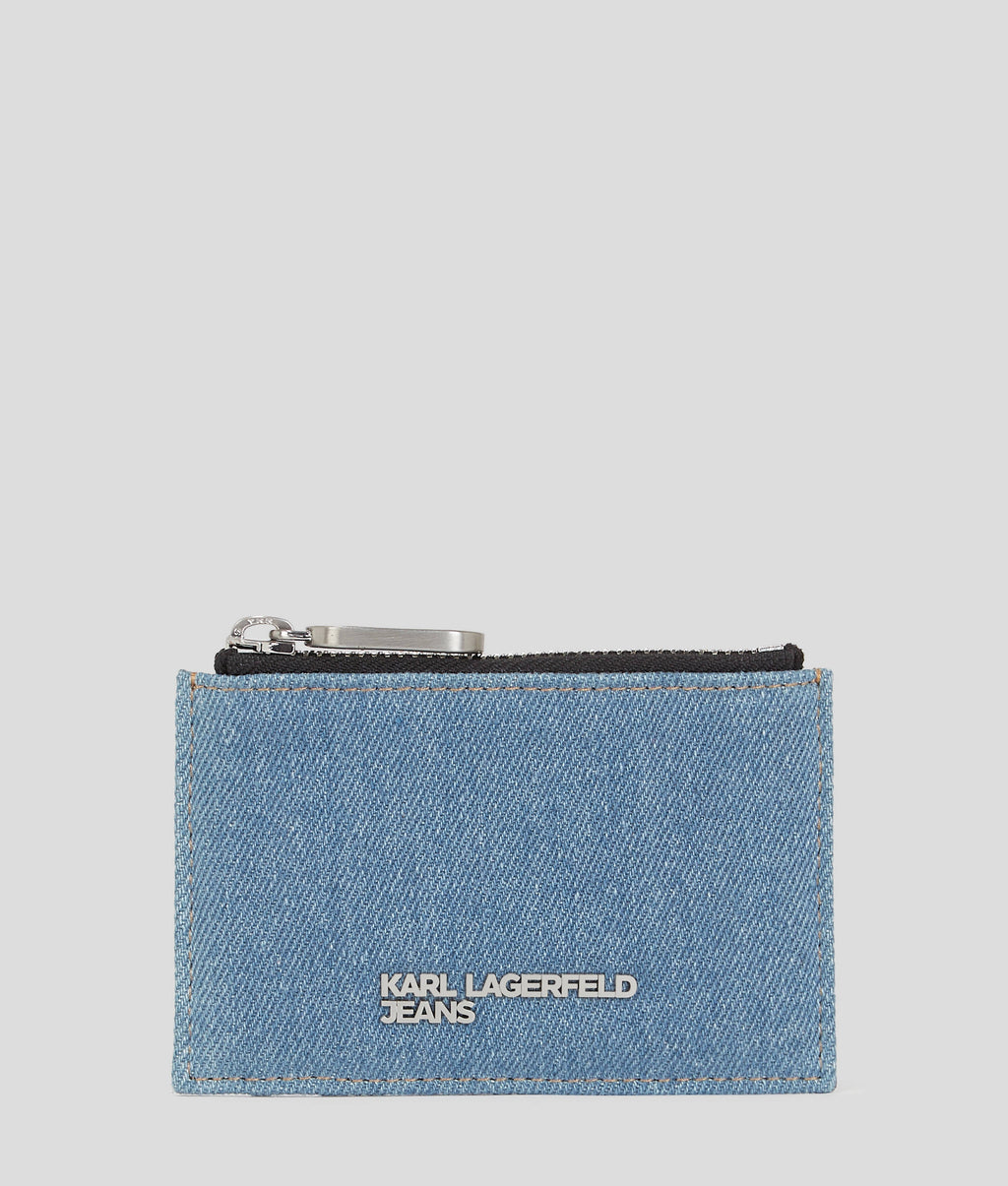 METAL LOGO DENIM CARDHOLDER