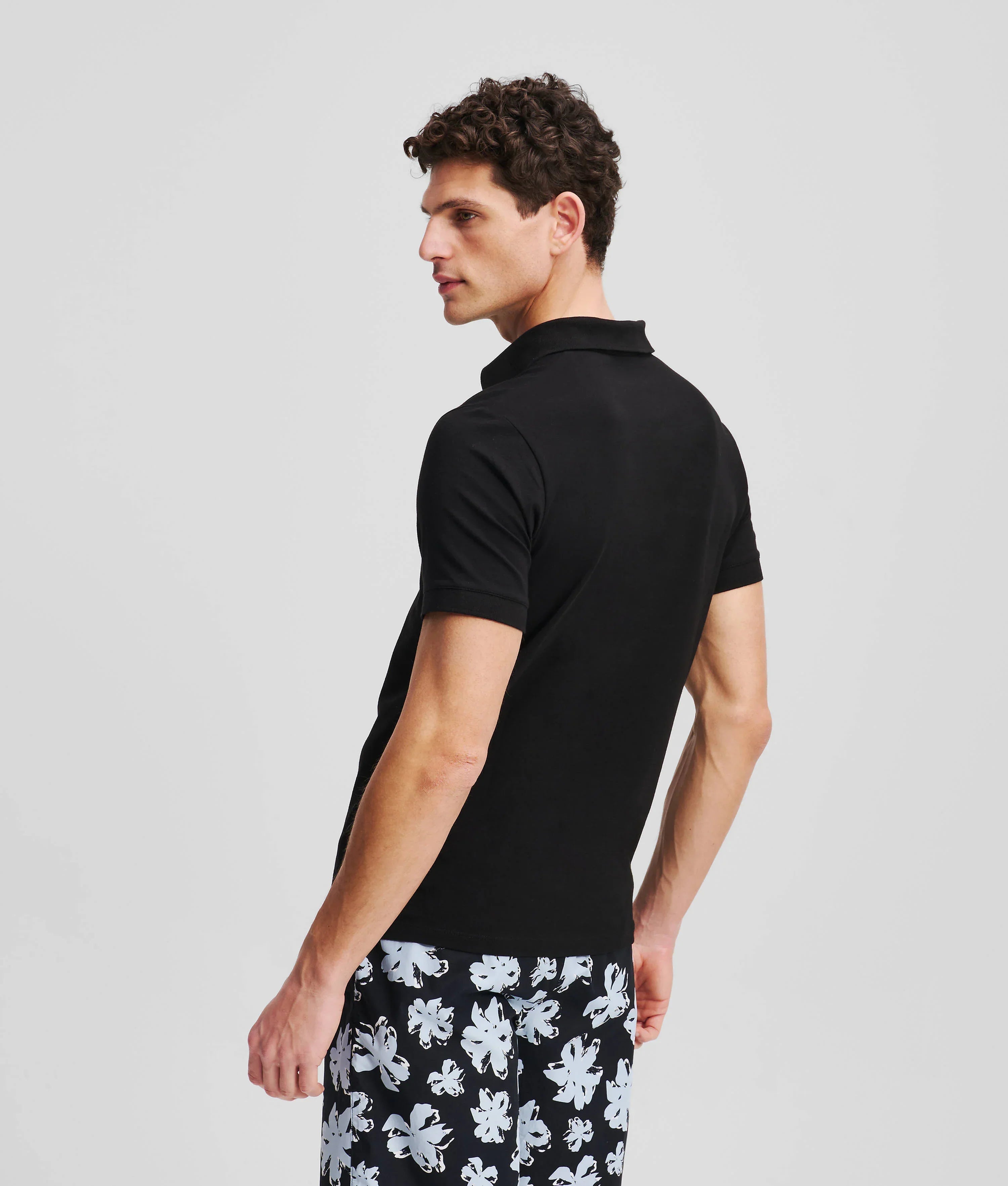 FLOWER PRINT POLO SHIRT